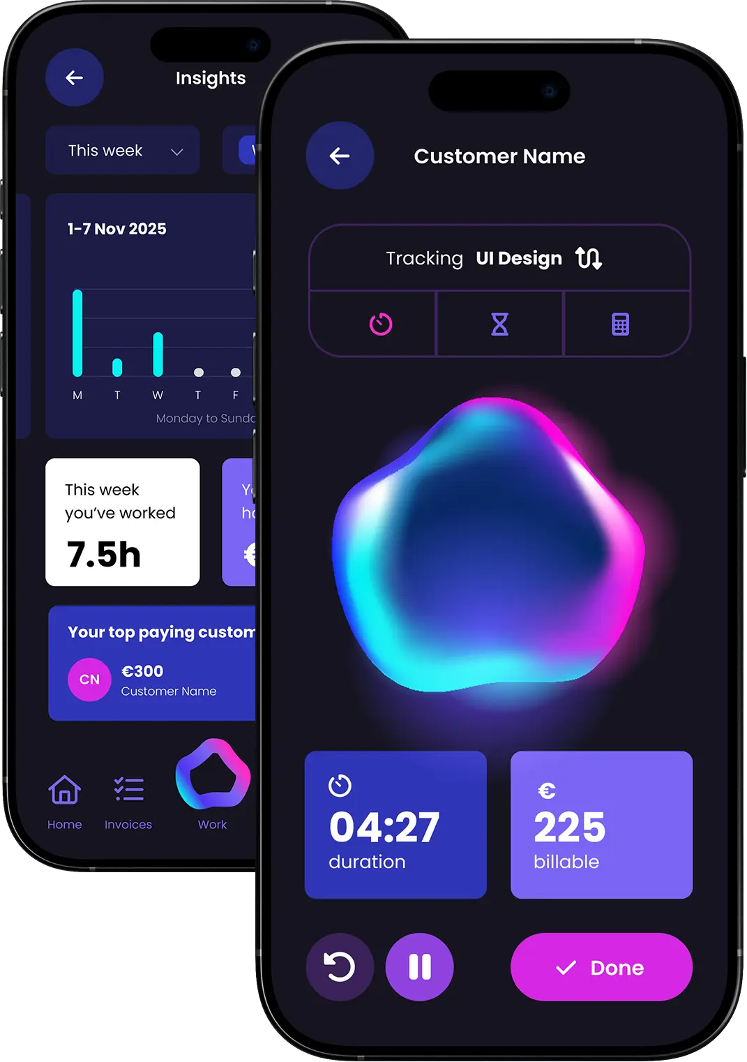 Lavabase App in Countdown Timer Mode